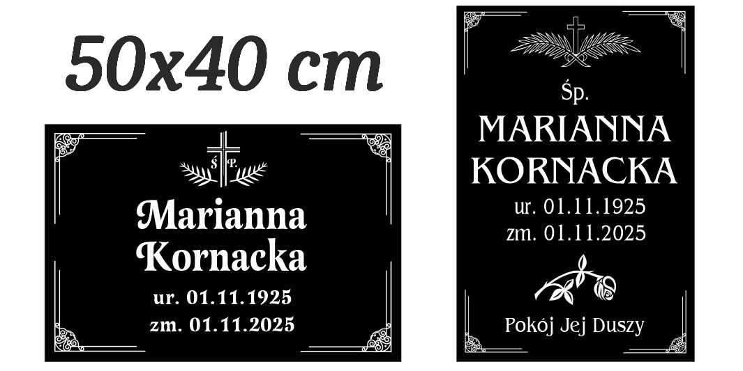 TABLICE do 50×40 cm