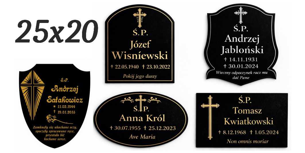 TABLICZKI do 25×20 cm