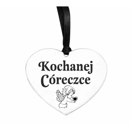 zawieszka na znicz z napisem grawerowanym Kochanej Coreczce