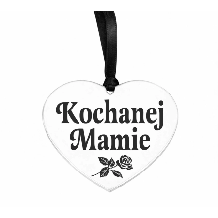 zawieszka na znicz z napisem grawerowanym Kochanej Mamie