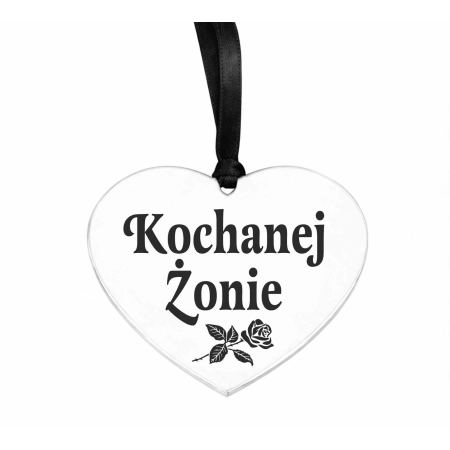 zawieszka na znicz z grawerowanym napisem Kochanej Żony