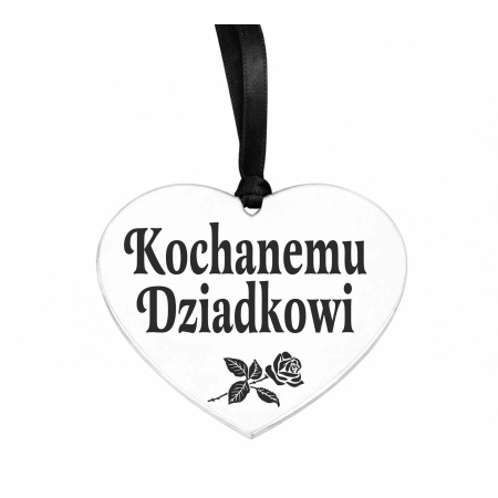 zawIeszka na znicz z grawerowanym napisem Kochanemu Dziadkowi