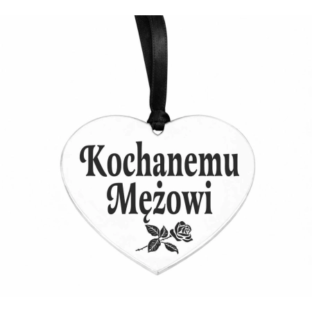 zawIeszka na znicz z grawerowanym napisem Kochanemu Mężowi