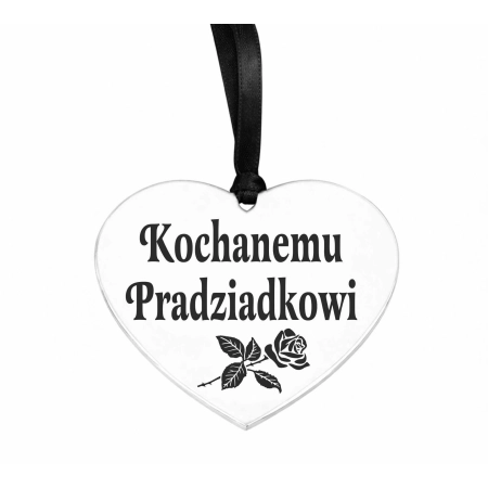 zawieszka na znicz z grawerowanym napisem Kochanemu Pradziadkowi