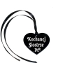 Zawieszka na znicz - serce, czarna z białym grawerem, dla Kochanej Siostry, personalizowana dekoracja nagrobna