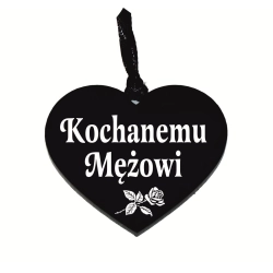 zawieszka na znicz z grawerowanym napisem Kochanemu Mężowi