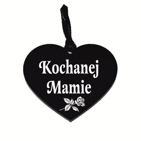 zawieszka na znicz z napisem grawerowanym Kochanej Mamie