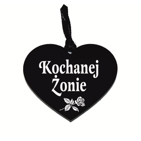 zawieszka na znicz z grawerowanym napisem Kochanej Żony