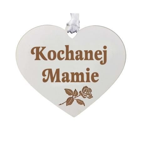 Drewniana zawieszka z grawerem dla Kochanej Mamy
