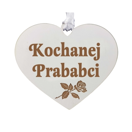 Drewniana zawieszka z grawerem dla Kochanej Prababci