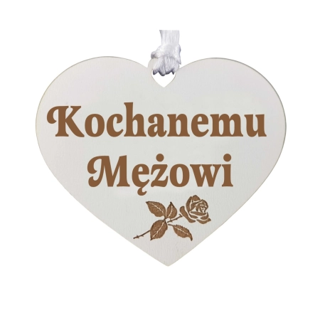 Drewniana zawieszka z grawerem dla Kochanego Męża