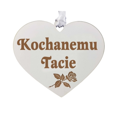 Drewniana zawieszka z grawerem dla Kochanego Taty
