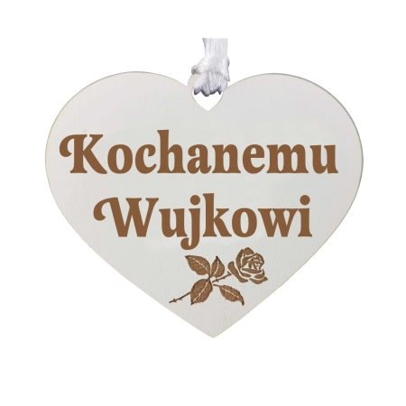 Drewniana zawieszka z grawerem dla Kochanego Wujka