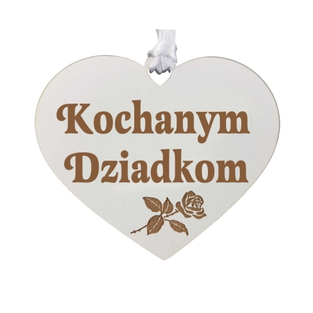 Drewniana zawieszka z grawerem dla Kochanych Dziadków