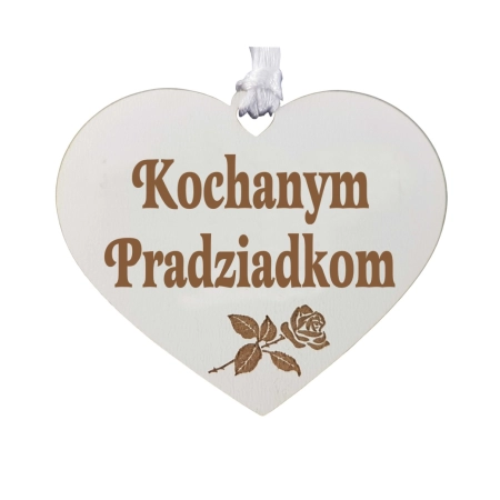 Drewniana zawieszka z grawerem dla Kochanych Pradziadków