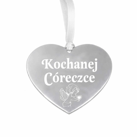 srebrna zawieszka na znicz z grawerowanym napisem Kochanej Córeczce