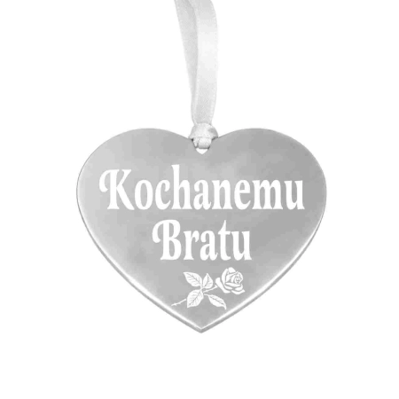 srebrna zawieszka na znicz z grawerowanym napisem Kochanemu Bratu