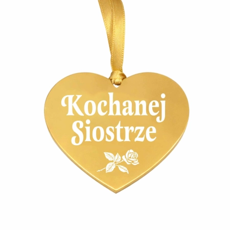 zawieszka na znicz z grawerowanym napisem Kochanej Siostrze