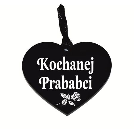 czarna zawieszka na znicz z napisem Kochanej Prababci