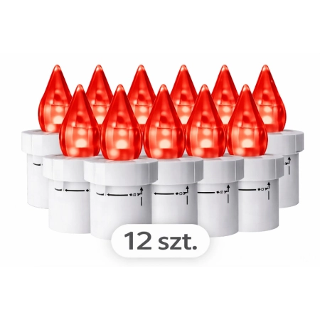 Zestaw-12-Znicz-led-czerwony-wklad-elektryczny-10,5-cm