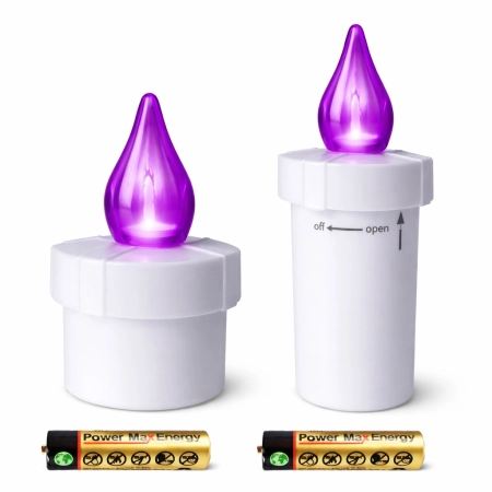 Znicz-LED-fioletowy-wklad-elektryczny-10,5-cm
