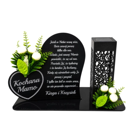 Podstawka-pod-znicz-Kochana-Mamo-statuetka-serce-XXL-30cm-lampion-solarny-na-Dzień-Mamy-5