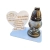 Podstawka pod znicz (statuetka na znicz) z dedykacją dla dziecka - personalizowane białe serduszko – 20 cm