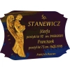 Tabliczka nagrobna na krzyż lub grób 25x17 cm - z aplikacją 3D - Anioł
