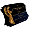 Tabliczka nagrobna na krzyż lub grób 25x17 cm - z aplikacją 3D - Anioł