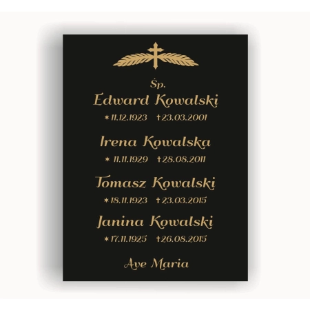 tablica nagrobna na cmentarz