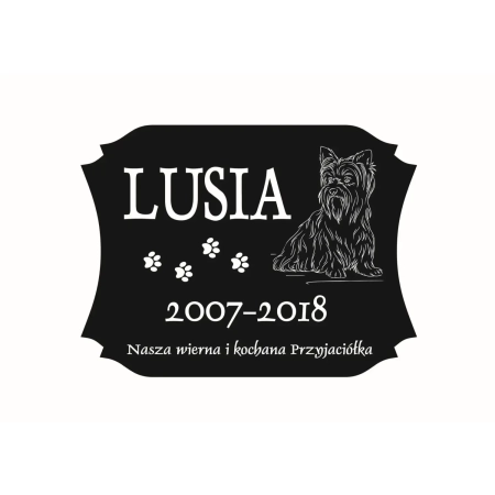 nagrobek dla zwierząt - tablica dla psa + zdjęcie
