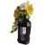 znicz LAMPION METALOWY z dedykacją+ kwiaty grawer
