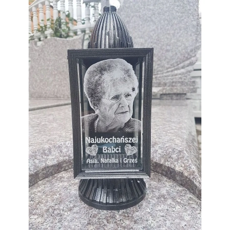 znicz LAMPION z dedykacją + ZDJĘCIE, z grawerem