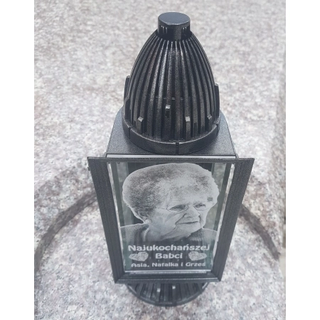 znicz LAMPION z dedykacją + ZDJĘCIE, z grawerem