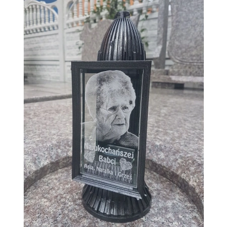 znicz LAMPION z dedykacją + ZDJĘCIE, z grawerem