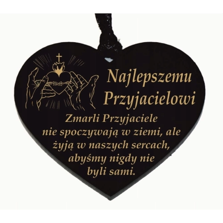 zawieszka na znicz z grawerem dla Przyjaciela DUŻA