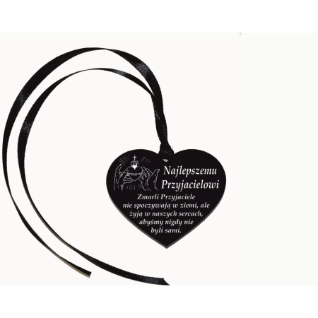 zawieszka na znicz z grawerem dla Przyjaciela DUŻA