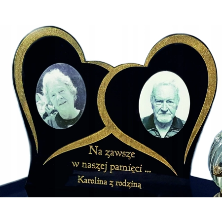 STATUETKA na znicz z dedykacją XXL 30cm +2 ZDJĘCIA