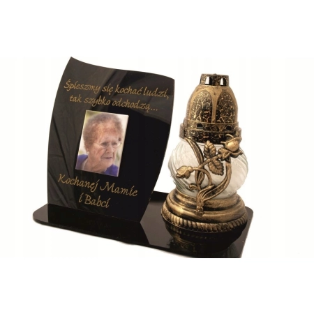 statuetka znicz na nagrobek +ZDJĘCIE, TWÓJ GRAWER