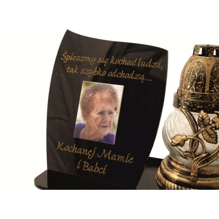 statuetka znicz na nagrobek +ZDJĘCIE, TWÓJ GRAWER