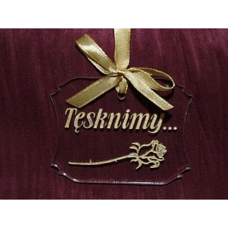 zawieszka na znicze dowolnym napisem, TWÓJ GRAWER