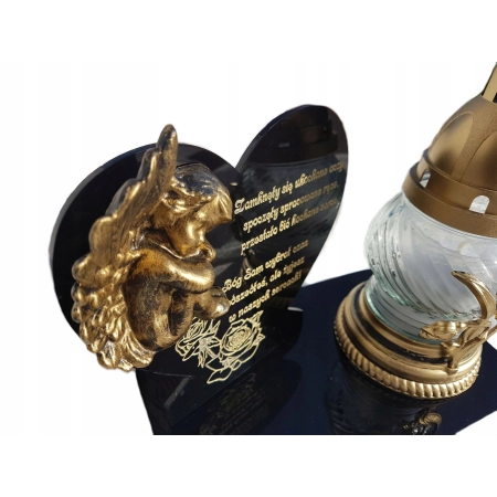 znicz statuetka z dedykacją aniołek 3D! grawer