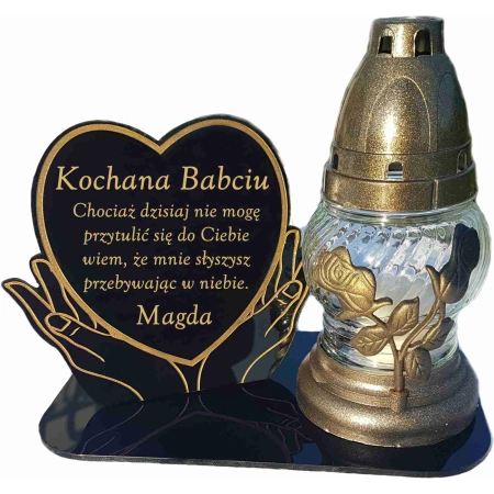 STATUETKA na znicze, znicz DZIEŃ BABCI I DZIADKA