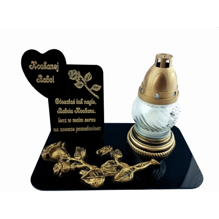 statuetka z różą 3D, znicz na Dzień Taty Mamy