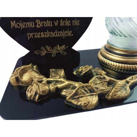 statuetka z różą 3D, znicz na Dzień Taty Mamy