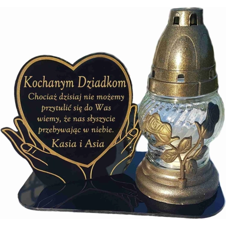 STATUETKA na znicze, znicz DZIEŃ BABCI I DZIADKA