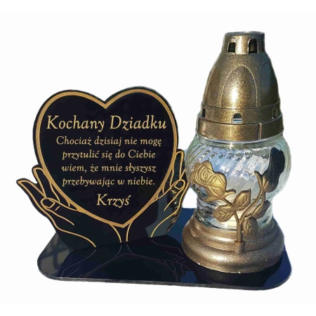 STATUETKA na znicze, znicz DZIEŃ BABCI I DZIADKA
