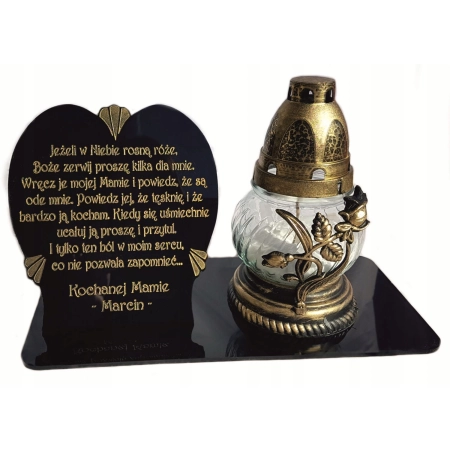 podstawka na znicz GRAWER, statuetka na grób, 25cm