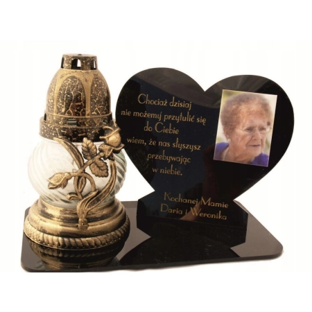 STATUETKA NA ZNICZ +zdjęcie XXL , znicz personalizowany + BEZPŁATNY PROJEKT