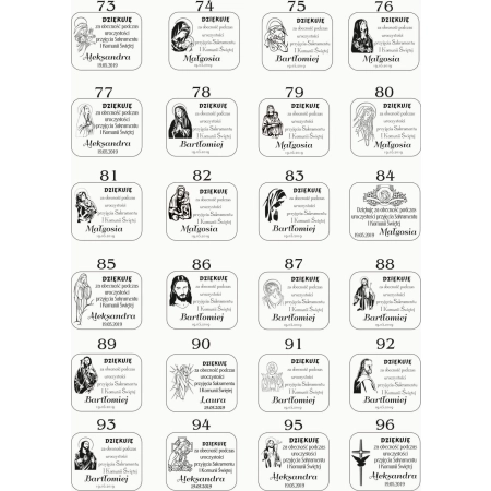 Podziękowanie dla gości na Komunię magnes Komunia 200 wzorów,magnes komunia